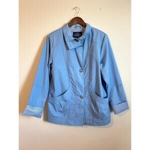 Mackintosh New England Jacket Womens M Light Blue Lightweight coat